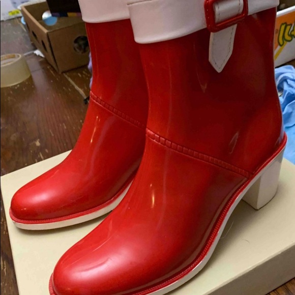 Burberry red rain boots 39 - Picture 3 of 9